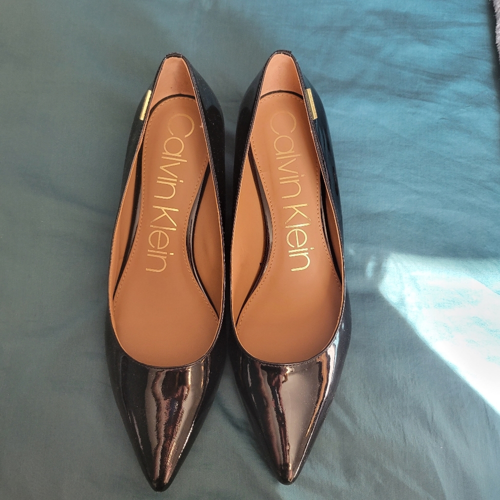 NWT Calvin Klein Germina Black Wedge size 10